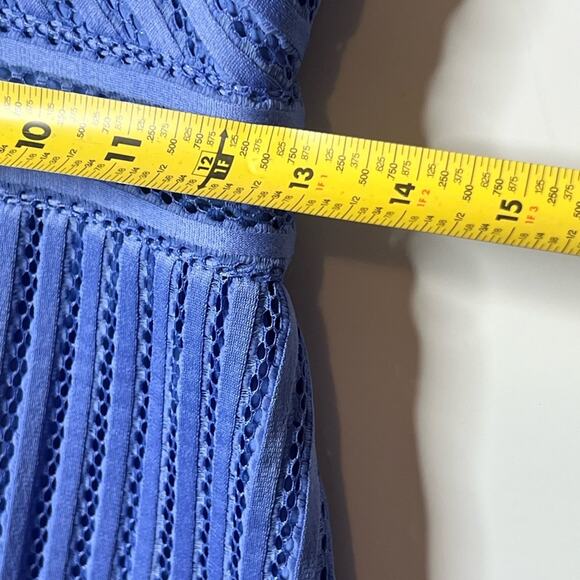 J.CREW PERIWRINKLE EYELET LACE FIT‎ & FLARE DRESS SIZE 0 - Picture 7 of 8